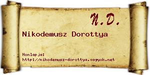 Nikodemusz Dorottya névjegykártya